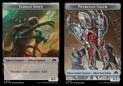 Eldrazi Spawn (2) // Phyrexian Golem (32) Token - Foil